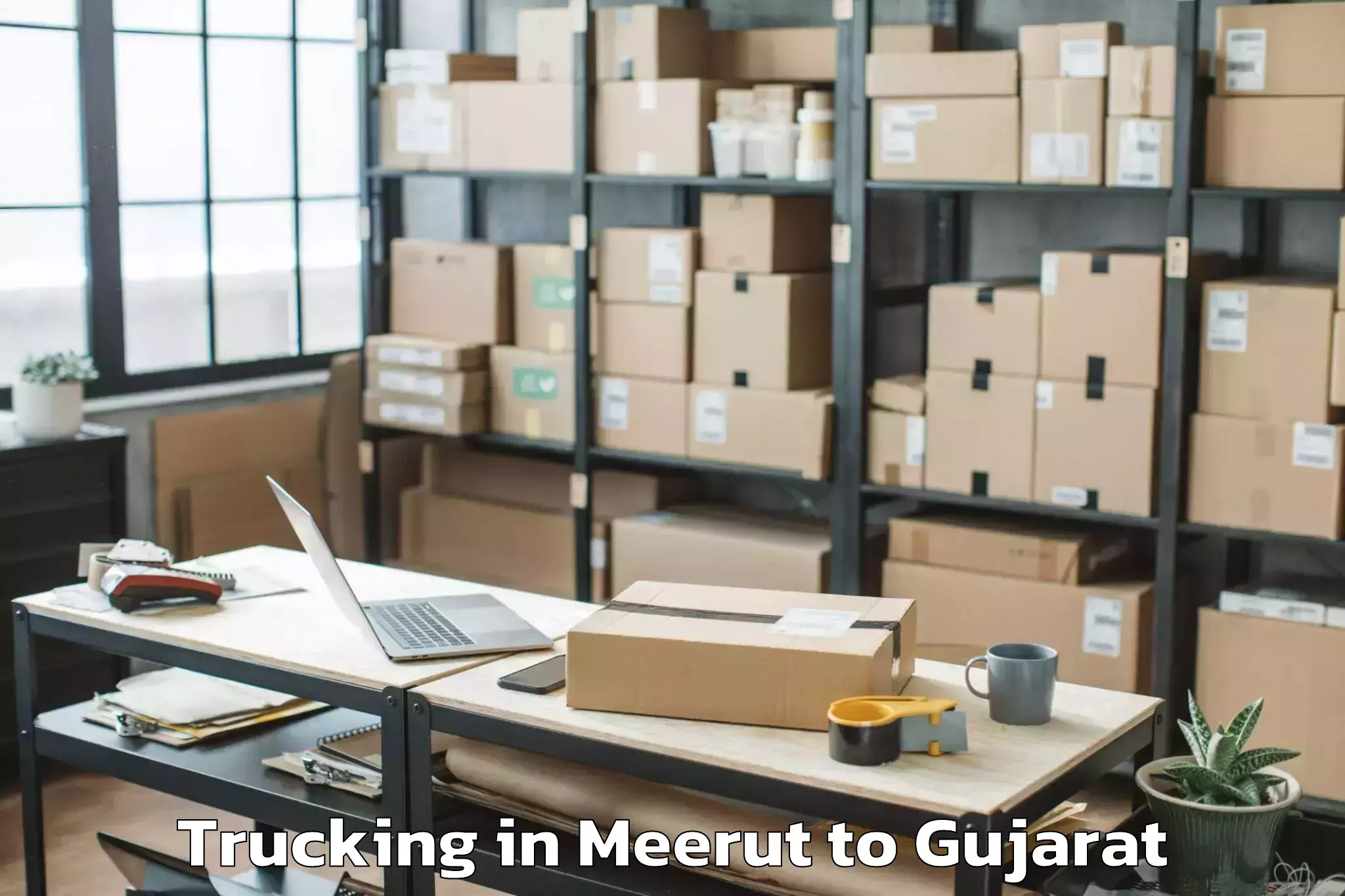 Top Meerut to Vadali Trucking Available